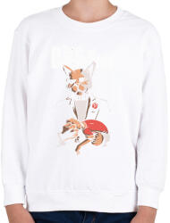 printfashion Catfather - sötét alaphoz - Gyerek pulóver - Fehér (5482896)