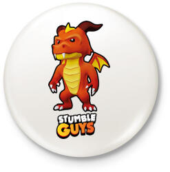 printfashion Stumble Guys - Inferno Dragon - Kitűző, hűtőmágnes - Fehér (16084220)