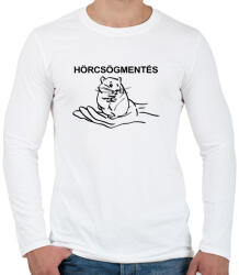 printfashion Hörcsögmentés - Férfi hosszú ujjú póló - Fehér (13443001)