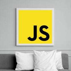 printfashion JavaScript - Vászonkép - Fehér (6634241)