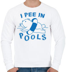 printfashion I pee in pools - Férfi pulóver - Fehér (13554924)