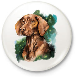printfashion vizsla watercolor - Kitűző, hűtőmágnes - Fehér (5651052)