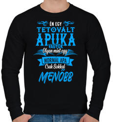 printfashion Tetovált apuka - Férfi pulóver - Fekete (13148394)