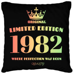 printfashion 1982 - Párnahuzat, Díszpárnahuzat - Fekete (4466227)