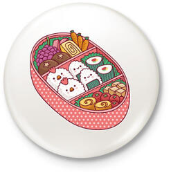 printfashion Sushi tál - Kitűző, hűtőmágnes - Fehér (6146033)