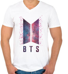 printfashion BTS Universe - Férfi V-nyakú póló - Fehér (3086397)