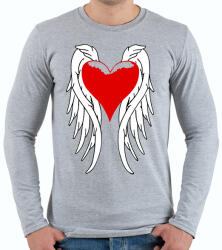 printfashion Angel - Férfi hosszú ujjú póló - Sport szürke (15091792)