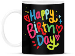 printfashion Boldog szülinapot - Bögre - Fekete (1152756)