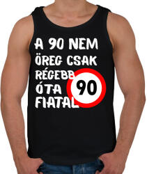 printfashion 90 éves (fehér) - Férfi atléta - Fekete (16135230)