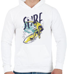 printfashion Szörf - summer sport surf - Férfi kapucnis pulóver - Fehér (5614177)