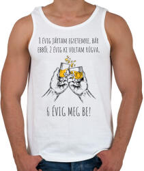 printfashion 8 évig jártam egyetemre - Férfi atléta - Fehér (3669561)
