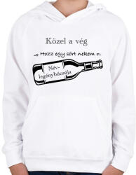 printfashion Közel a vég - Gyerek kapucnis pulóver - Fehér (5175731)