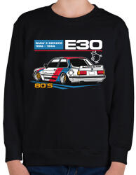printfashion BMW 3 E30 - Gyerek pulóver - Fekete (11537131)