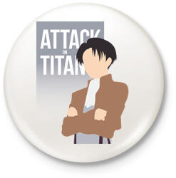 printfashion Attack on Titan -- Levi - Kitűző, hűtőmágnes - Fehér (6571805)