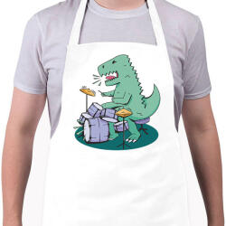 printfashion Dobos dínó - Kötény - Fehér (7650755)