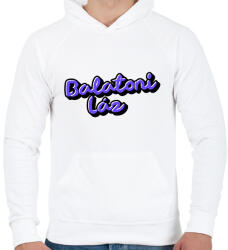 printfashion Balatoni Láz - Férfi kapucnis pulóver - Fehér (9975084)