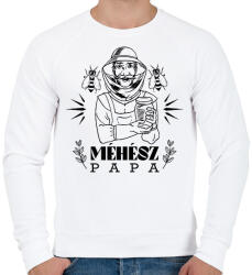 printfashion Méhész papa - Férfi pulóver - Fehér (13164265)