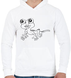 printfashion Gekkó - Férfi kapucnis pulóver - Fehér (12029296)