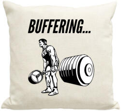 printfashion Buffering. . . - Párnahuzat, Díszpárnahuzat - Lenvászon (1300902)