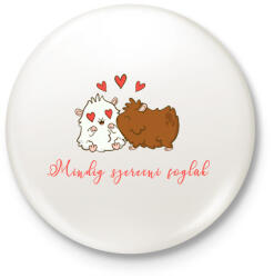 printfashion Tengerimalac szerelem - Kitűző, hűtőmágnes - Fehér (14485280)