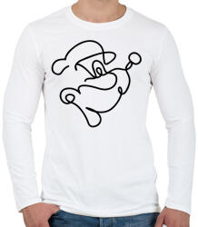 printfashion Popeye - Férfi hosszú ujjú póló - Fehér (10809039)