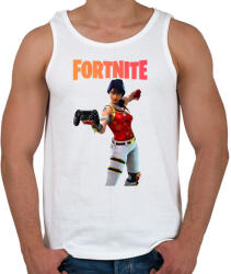 printfashion Scarlet Defender Fortnite - Férfi atléta - Fehér (2438932)