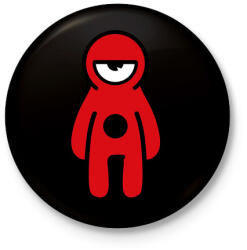 printfashion Kontraszt Küklopsz (piros) - Kitűző, hűtőmágnes - Fekete (4722117)