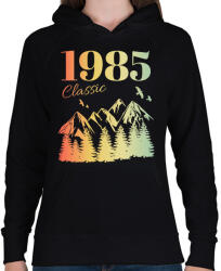 printfashion 1985 - Női kapucnis pulóver - Fekete (12721968)
