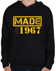 printfashion 1967 - Gyerek kapucnis pulóver - Fekete (12789596)