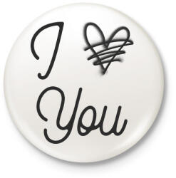 printfashion Nem szeretlek - Kitűző, hűtőmágnes - Fehér (10919564)