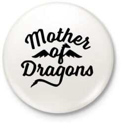 printfashion Sárkányok anyja - Kitűző, hűtőmágnes - Fehér (3080271)