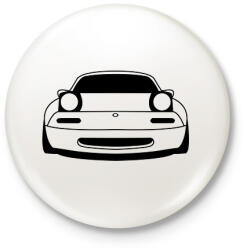 printfashion Mazda mx5 Fekete - Kitűző, hűtőmágnes - Fehér (15775670)