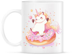 printfashion Unikornis fánkon - Bögre - Fehér (14750492)
