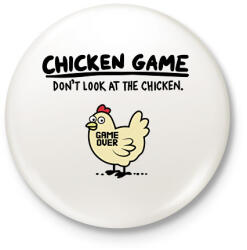 printfashion CHICKEN GAME - Kitűző, hűtőmágnes - Fehér (16655454)
