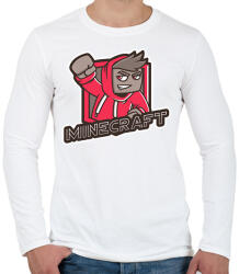 printfashion MINECRAFT - Férfi hosszú ujjú póló - Fehér (12301453)