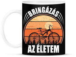 printfashion Bringázás az életem - Bögre - Fekete (8517725)