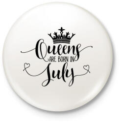 printfashion A királynők júliusban születtek - Kitűző, hűtőmágnes - Fehér (5053227)