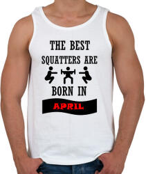 printfashion A legjobb guggolók áprilisban születnek - Férfi atléta - Fehér (1397908)