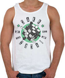 printfashion Sakk univerzum - Férfi atléta - Fehér (4920045)