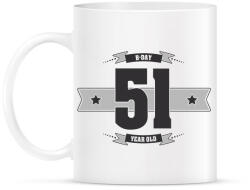 printfashion b-day-51-dark-lightgrey - Bögre - Fehér (790558)