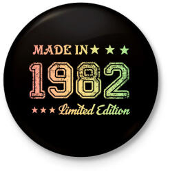 printfashion 1982 - Kitűző, hűtőmágnes - Fekete (6168675)