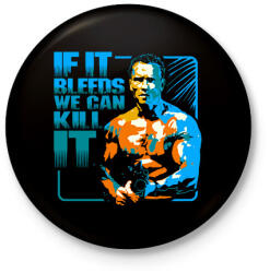 printfashion Predator - Ha vérzik, akkor elpusztítható - Kitűző, hűtőmágnes - Fekete (7692844)