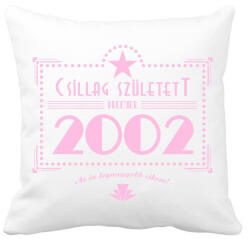 printfashion csillag-2002-pink - Párnahuzat, Díszpárnahuzat - Fehér (555335)