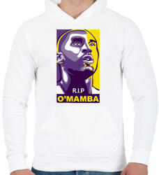 printfashion R. I. P. Mamba - Férfi kapucnis pulóver - Fehér (2168341)