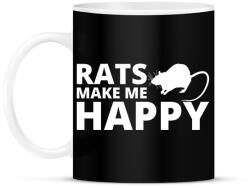 printfashion Rats make me happy - Bögre - Fekete (13442787)
