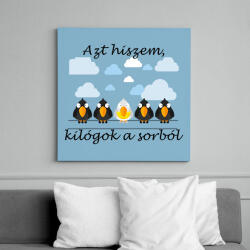 printfashion Azt hiszem - Vászonkép - Világoskék (13902032)