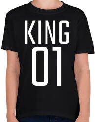 printfashion KING 01 - Gyerek póló - Fekete (10787485)
