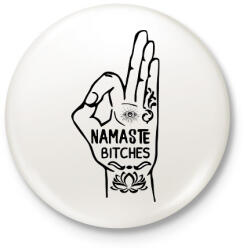 printfashion Namaste - Kitűző, hűtőmágnes - Fehér (13487135)