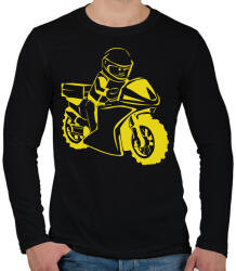 printfashion lego sárga - Férfi hosszú ujjú póló - Fekete (2911443)