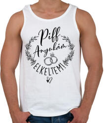 printfashion Piff anyukám elkeltem - Férfi atléta - Fehér (7269637)